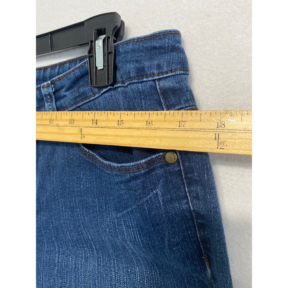Relativity Bootcut Jeans Women 18 Blue Medium Wash Stretch Denim Mid Rise - Picture 3 of 12